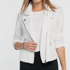 NIC+ZOE Linen Moto Jacket
